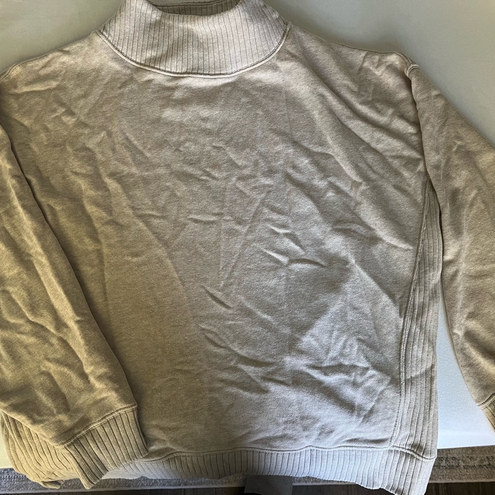 Women's Cream Turtleneck Sweater